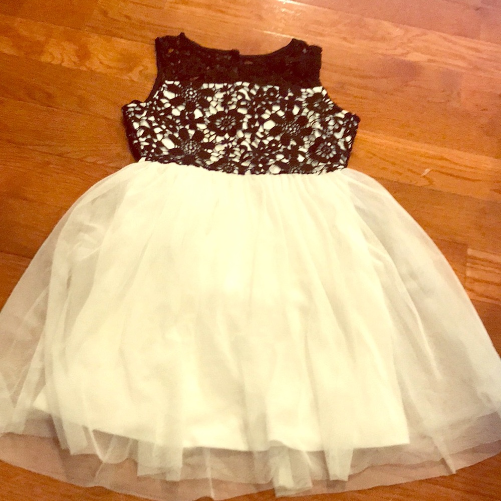 Beautiful Girl’s black and white dress